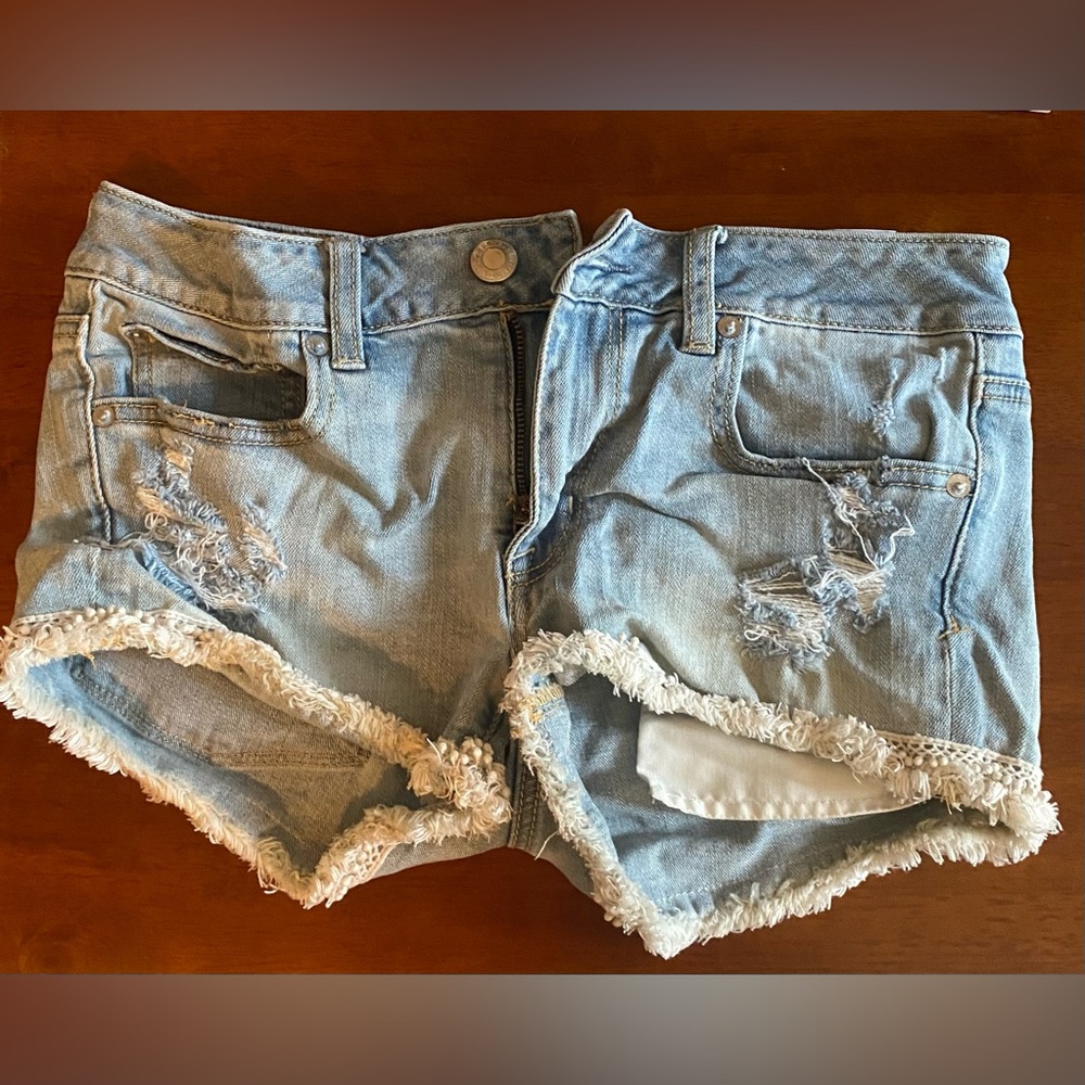 Denim Distressed Women Shorts